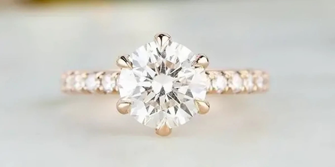 Anillos de Compromiso Solitarios Pave