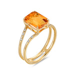 Anillo Citrino Estrellado