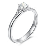 Anillo de Compromiso Laboratorio Solitario Doble Brazo