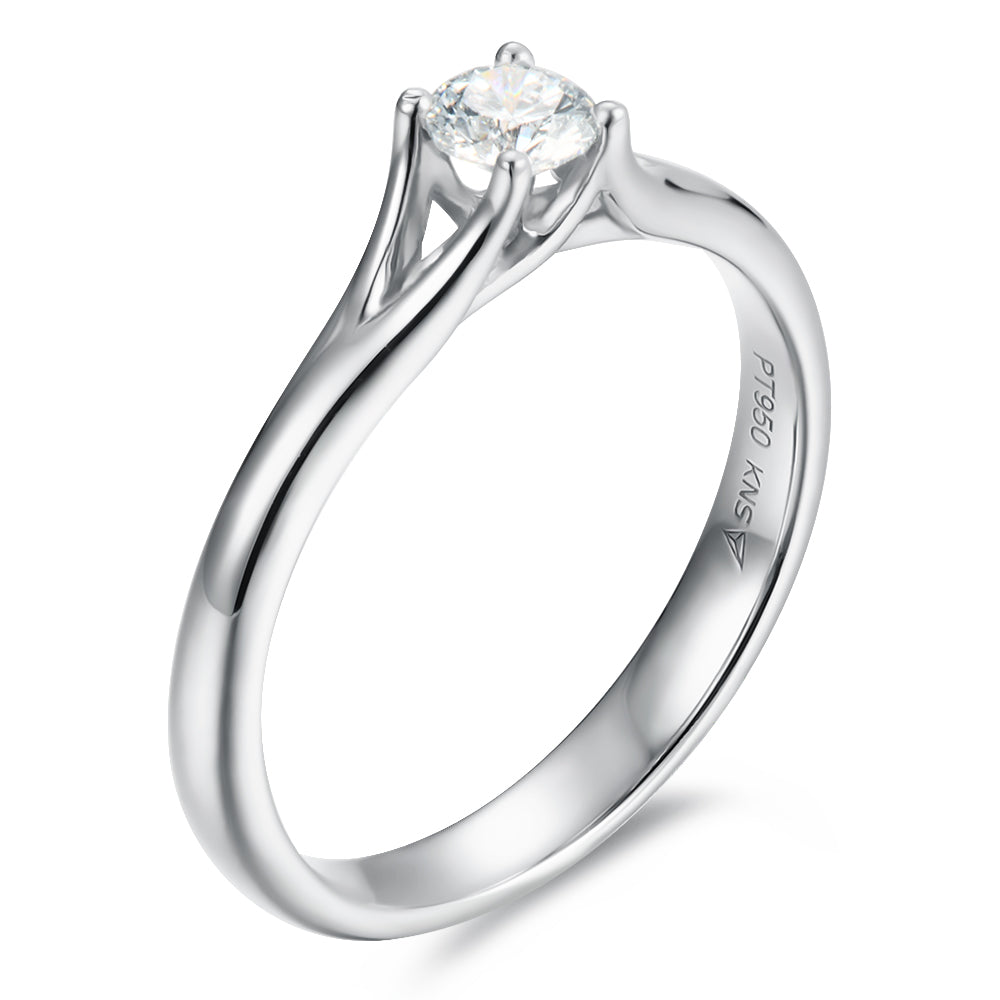 Anillo de Compromiso Laboratorio Solitario Doble Brazo