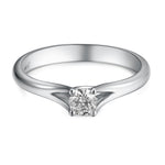 Anillo de Compromiso Laboratorio Solitario Doble Brazo