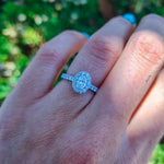 Anillo de Compromiso Halo Oval