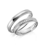Argollas de Matrimonio Puntitos y Diamantes