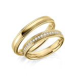 Argollas de Matrimonio Puntitos y Diamantes