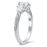 Anillo de compromiso Vintage tres Piedras