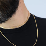 Collar Eslabon Cubano 2 MM Oro 18k
