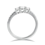 Anillo de Compromiso de diamantes tres piedras Glam