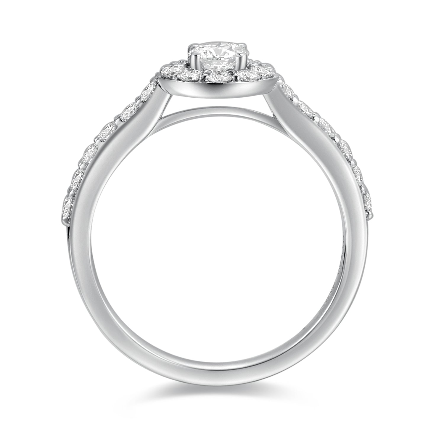 Anillo De Compromiso Halo Clásico