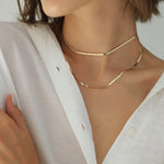 Collar Oro 18k Herrigbone