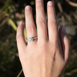 Anillo De Compromiso Halo Cojín