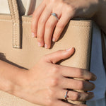 Anillo De Compromiso Halo Cojín