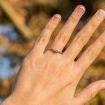 Anillo de  Compromiso Tres Piedras Alambra