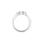 Anillo de Compromiso de diamantes tres piedras oval
