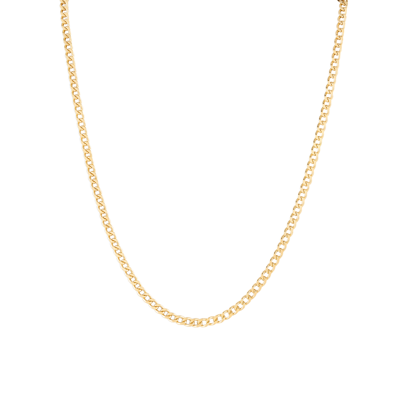 Collar Oro 14k Curb Clásico