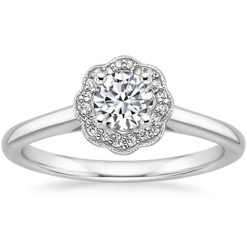 Anillo De Diamantes Halo Nube