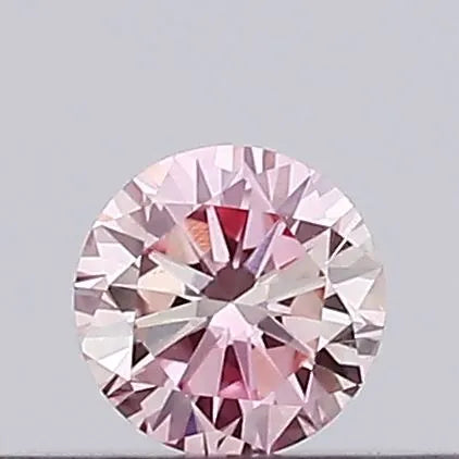 0.13ct Round Lab Grown Diamond (Colour Fancy Pink, Clarity VVS1, Cut VG, IGI Certified)