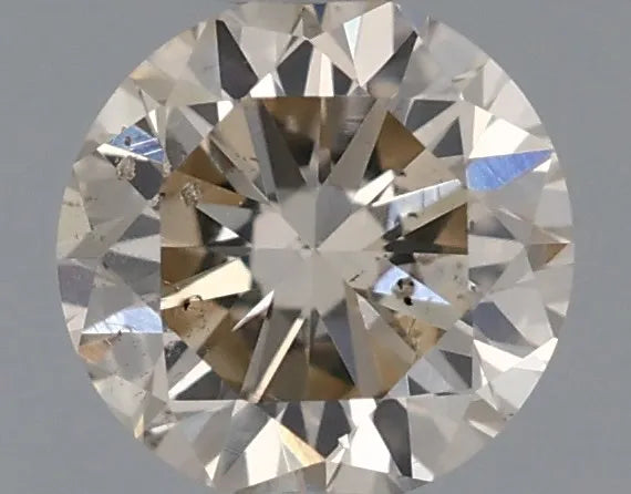 0.31ct Round Natural Diamond (Colour Very Light Brown, Clarity SI1, Cut GD, IGI Certified)