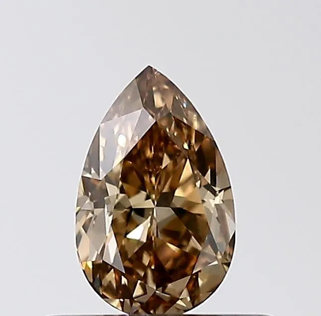 0.38ct Pear Natural Diamond (Colour Brown, Clarity VS1, Cut GD, IGI Certified)