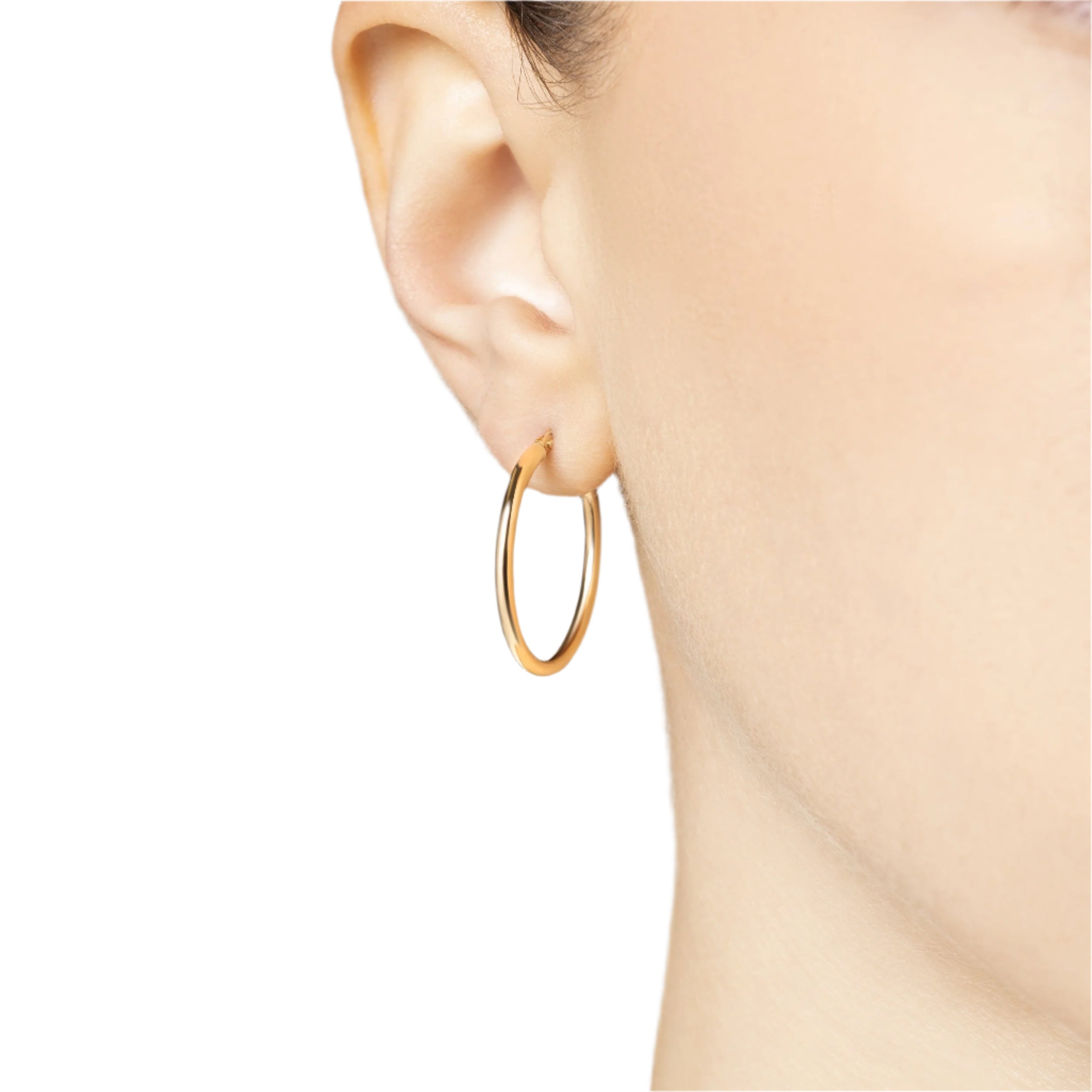 Aros Argolla de Oro Amarillo 14K 2 CM