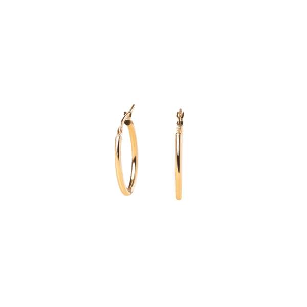 Aros Argolla Ovalados de Oro Amarillo 14K