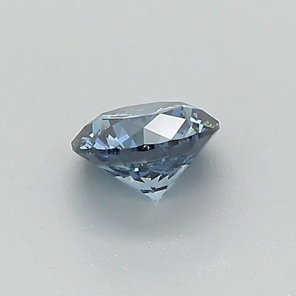 0.37ct Round Lab Grown Diamond (Colour Fancy Vivid Blue, Clarity VS2, Cut VG, IGI Certified)