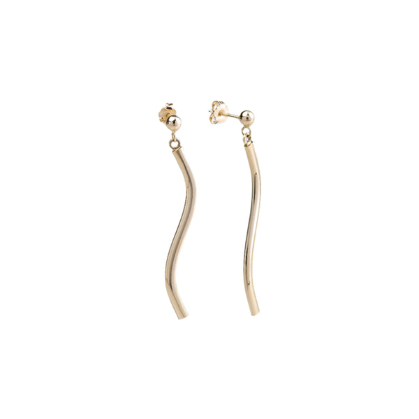 Aros Tubo de Oro Amarillo 14K