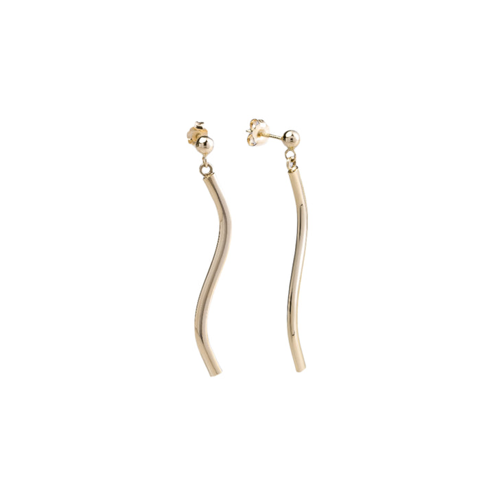 Aros Tubo de Oro Amarillo 14K
