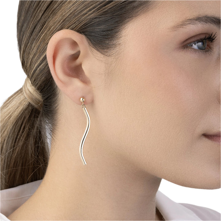 Aros Tubo de Oro Amarillo 14K