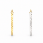 Aros Argolla Bicolor Oro 18K Mujer