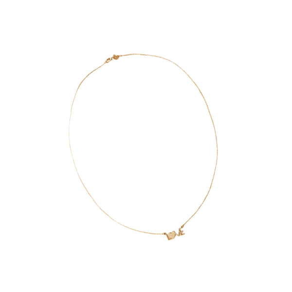 Collar Liviano de Oro Amarillo 14K Love