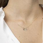 Collar de Oro Amarillo 14K con Símbolo Infinito
