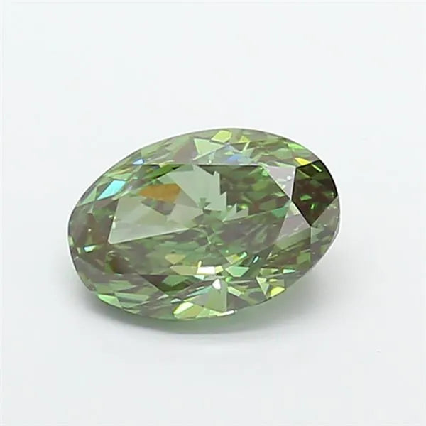 3.43ct Oval Lab Grown Diamond (Colour Fancy Vivid Green, Clarity VVS2, IGI Certified)