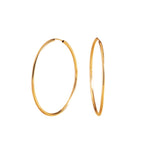 Aros Tubo Clásicos de Oro Amarillo 14K 25 mm