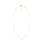 Collar de Oro Amarillo 14K con Dije Corazón y Circonita