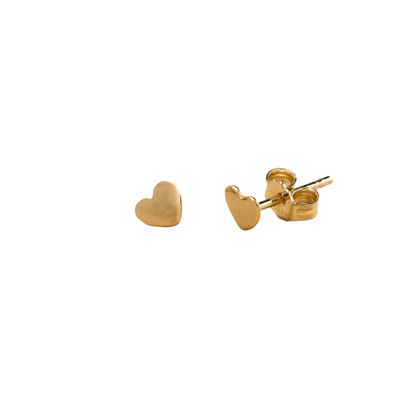 Aros de Oro Amarillo 14K Forma Corazón