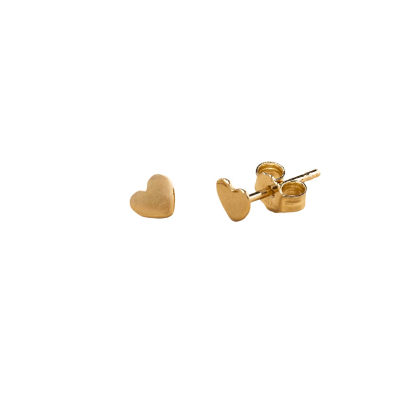 Aros de Oro Amarillo 14K Forma Corazón