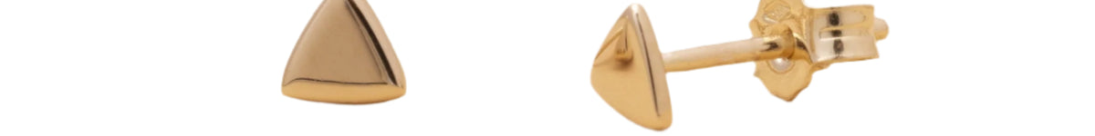 Aros Triangulares de Oro Amarillo 14K