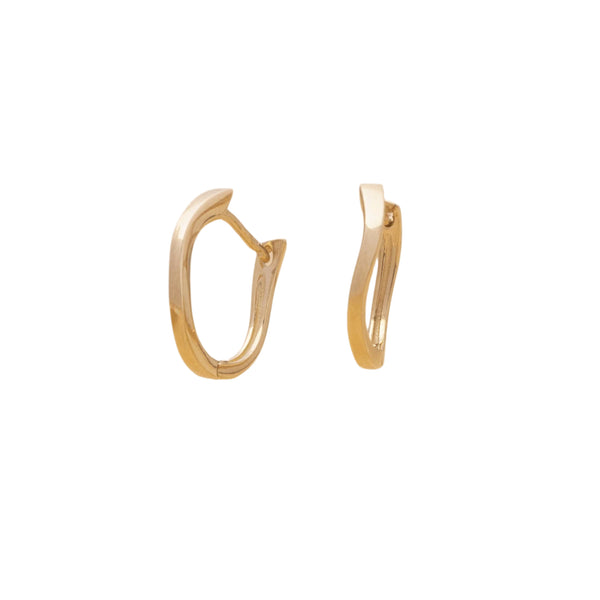 Aros Ondulados de Oro Amarillo 14K