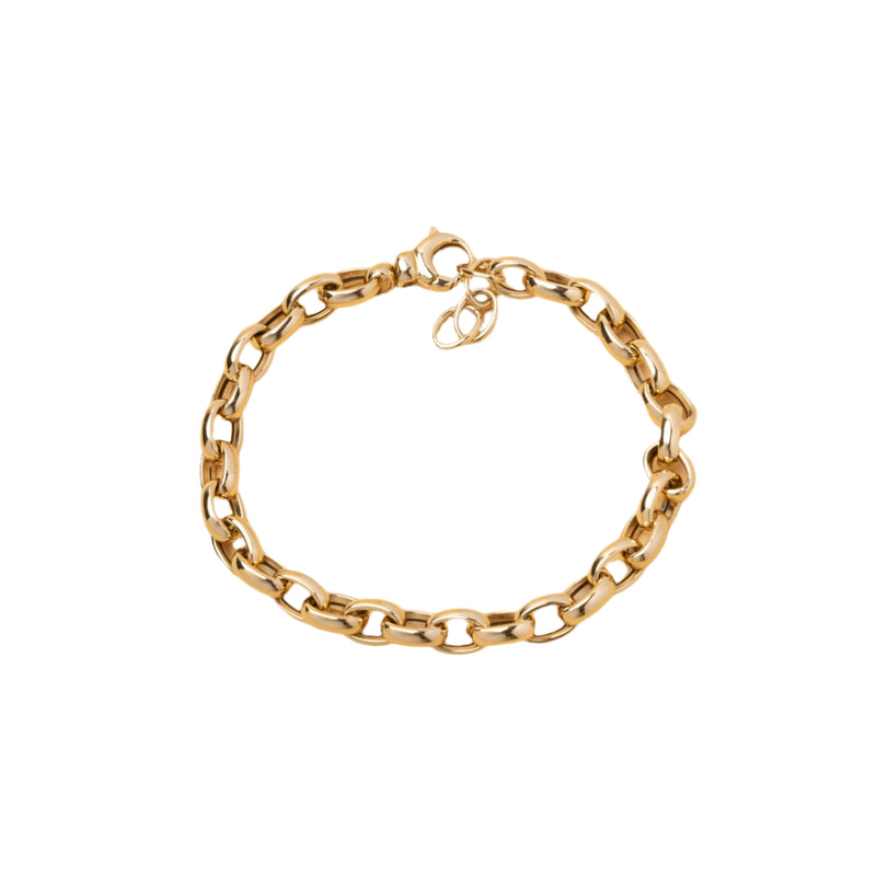 Pulsera Hueca de Oro Amarillo 14K
