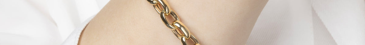 Pulsera Hueca de Oro Amarillo 14K