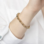 Pulsera Hueca de Oro Amarillo 14K