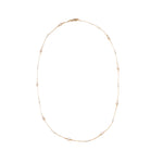 Collar Bicolor de Oro Blanco 14K con Perlas y Circonita