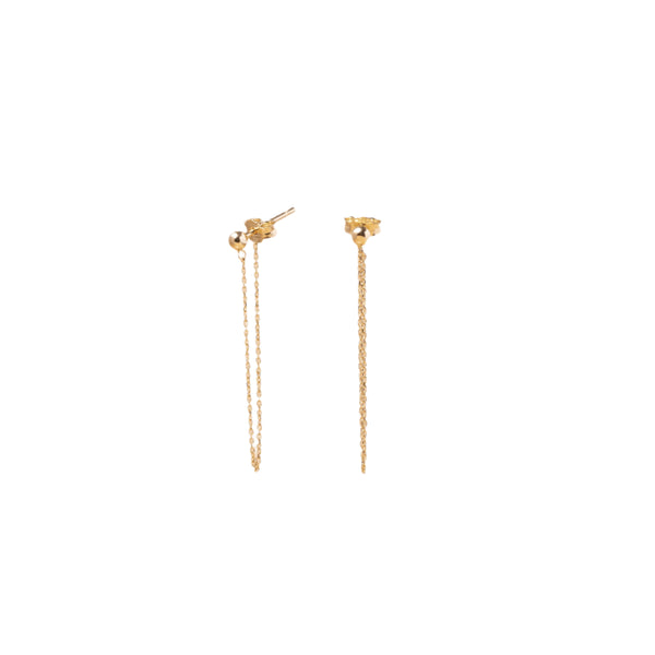 Aros de Cadena en Oro Amarillo 14K