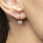 Aros Corazón con Circonita en Oro Amarillo 14K