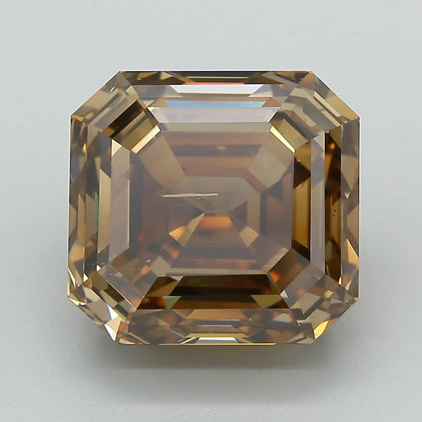 8.31ct Square emerald Natural Diamond (Colour Fancy Dark Yellowish Brown, Clarity SI2, GIA Certified)