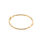 Brazalete Hueco de Oro Amarillo 14K – Pulido y Liviano 5.5 x 6.5cm