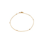 Pulsera de Oro 14K con Circonita Blanca