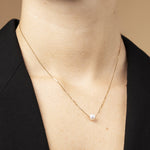 Collar de Oro Amarillo 14K con Perla Natural