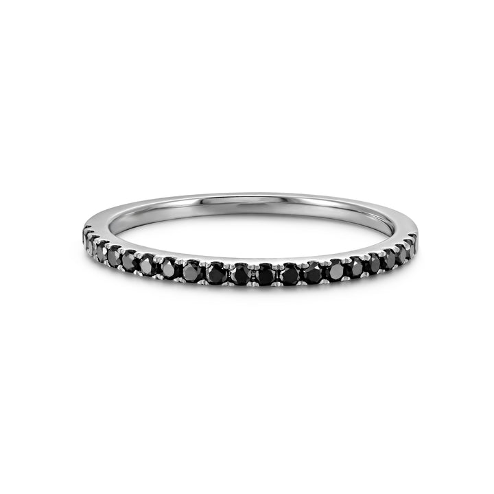 Anillo Apilable Diamantes Negros