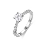 Anillo de Compromiso Solitario Flora Vintage